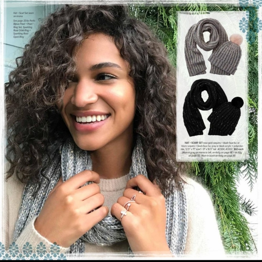 Chloe + Isabel Hat & Scarf Set - Gray